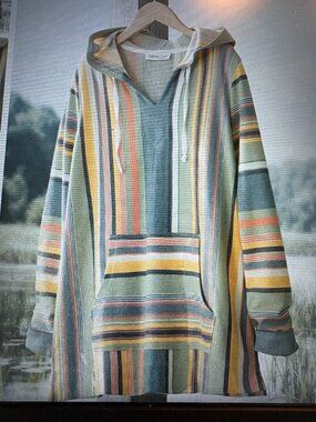 Coldwater Creek Baja Breeze Lightweight Pullover Hoodie M NWOT